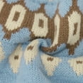 thumbnail image 6 of QTBIUQ Sweater Womens Casual Printed Pullover Long Sleeve Round NeckOuterwear Coats Sweaters Light Blue, 6 of 6