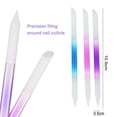 thumbnail image 2 of Glass Cuticle Pusher Set Cuticle Remover Glass Nail File Dual Ended Manicure Pedicure Tools for Nails and Cuticles CareBlue + Pink + Purple, 2 of 6