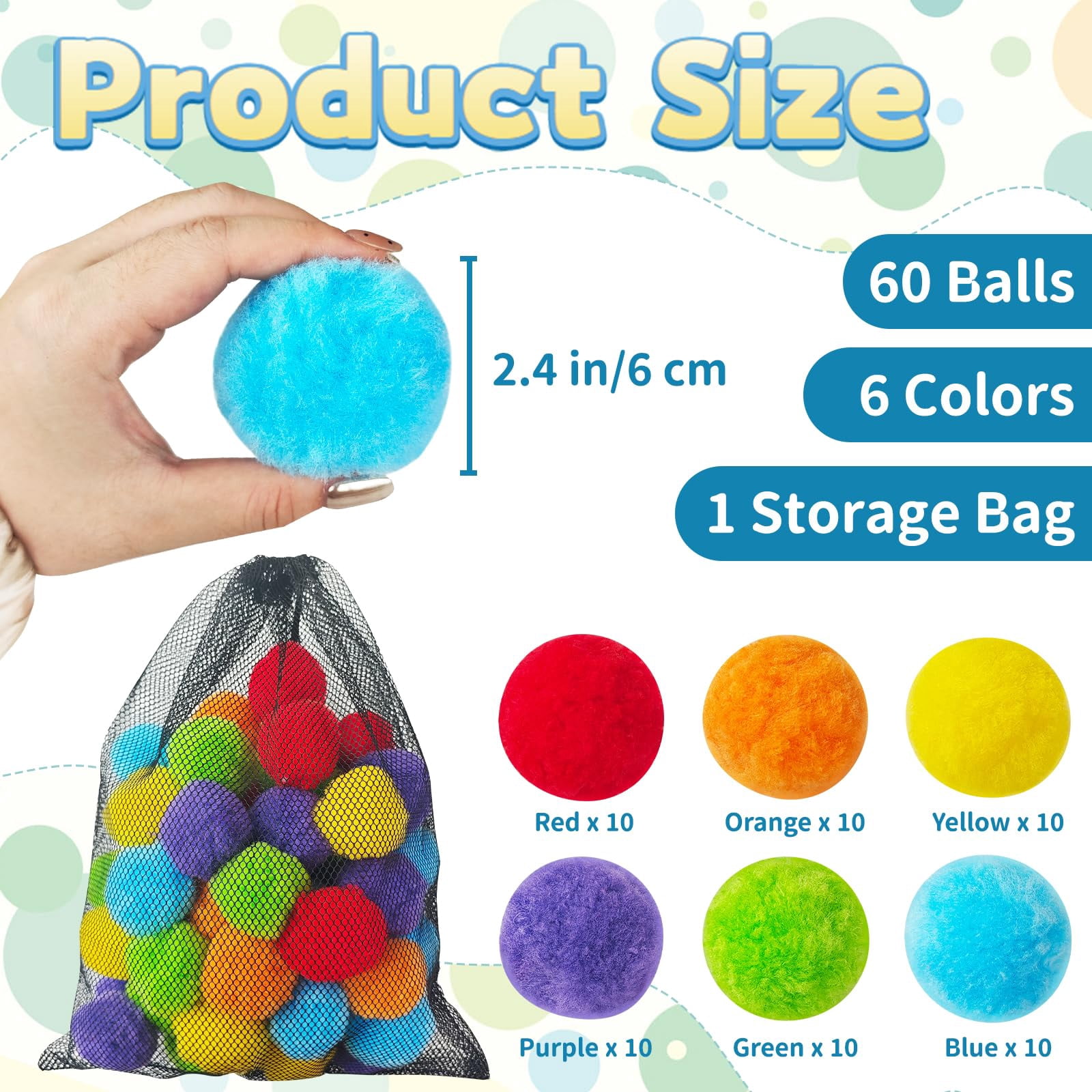 60 Pcs Reusable Water Balloons Soft Splash Balls for Outdoor Summer Family Activities