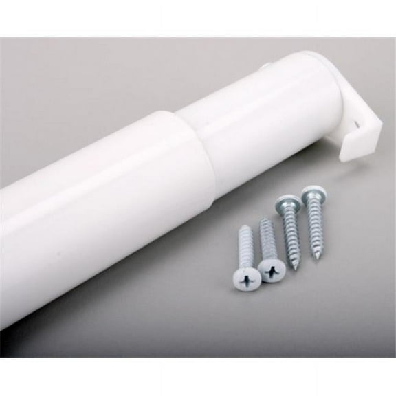 48in. To 72in. White Adjustable Closet Rod  RP0021-48-72