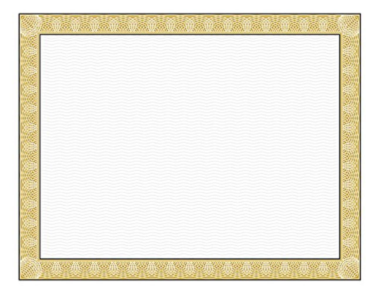 Parchment Paper Certificates 8 5 x 11 Inches Natural Diplomat Border
