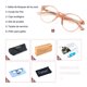 thumbnail image 5 of Cyxus TR90 Gafas redondas de luz azul Gafas de mujer Anti UV Eyestrain w / case Cyxus Style, 5 of 8