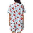 thumbnail image 6 of Sigee Strawberry for Sleepwear Casual Pjs with Pockets Women's Pajamas Sets Shorts 2 Piece Short Sleeve Lounge Sets 3X-Large, 6 of 9