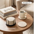 thumbnail image 2 of 8-piece coaster set, suitable for beverages, 4-inch large coasters protect tabletops from hot and cold drinks, multi-functional coasters, excellent home decorations, non-slip and easy to clean., 2 of 6