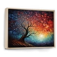 thumbnail image 2 of Designart "Colorful Painting Twister Storm II" Pointillism Floater Framed Canvas Art Print, 2 of 7