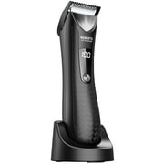 MANGIFTS Groin Hair Trimmer for Men,Updated Professional Body Trimmer with Replaceable Ceramic Blade Heads,LED Display,Showerproof Wet/Dry Clippers,Charging Dock,Ultimate Male Hygiene Razo