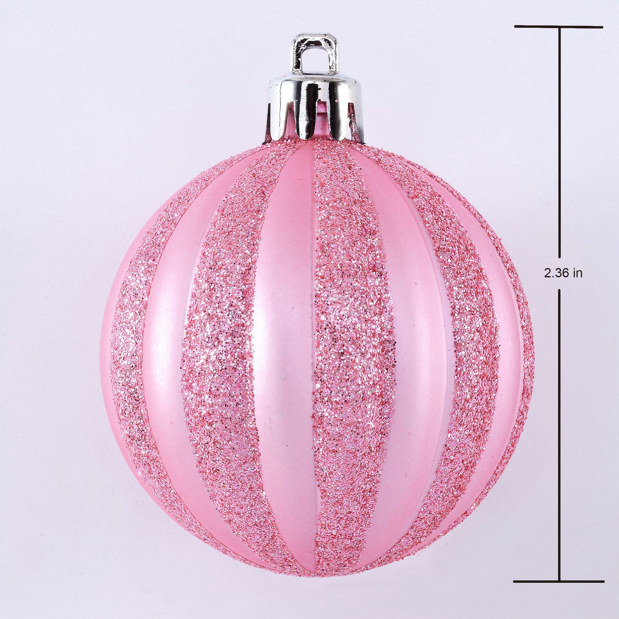 Holiday Time 40 Count Shatterproof Ornaments- Pink