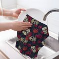 thumbnail image 6 of Sikiie Roses Skulls Waffle Weave Kitchen Dish Cloth,Super Absorbent Kitchen Dish Towels 16*26 Inches for Dish Rags Washing Dishes, Drying Dishes, 6 of 7