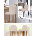 thumbnail image 5 of Beige Pink Floral Bar Stool Covers Set of 6, Spring Flowers Stretch Washable Bar Chair Covers with Backs, Removable Pub Counter Height Chair Cover for Kitchen Dining Room Cafe Farmhouse Botanical, 5 of 7
