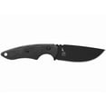 thumbnail image 2 of TOPS Knives 3 Pointer Fixed Blade Knife 3.13" Drop Point 1095 Black Traction Blade Canvas Micarta Handle Black, 2 of 6