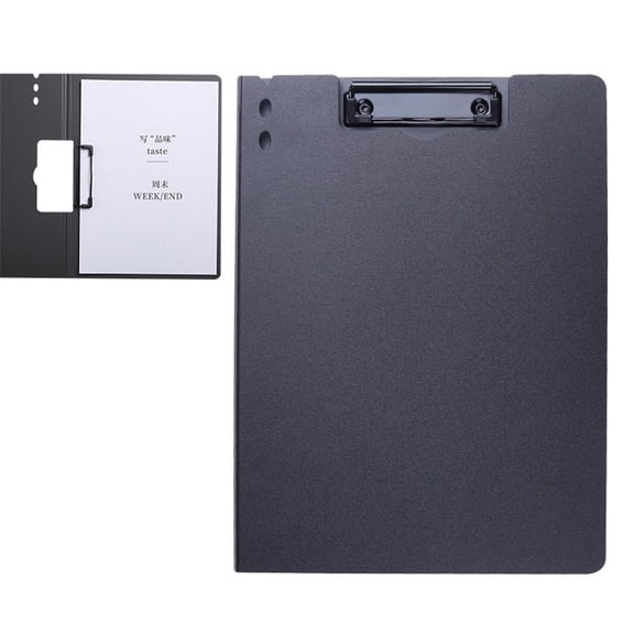FURNIX clipboards,clipboard with storage,Top-Center Clip Folding Clipboard(Black),foldable clipboard,horizontal clipboard,clipboard folio,binder clipboard,Portable document storage case