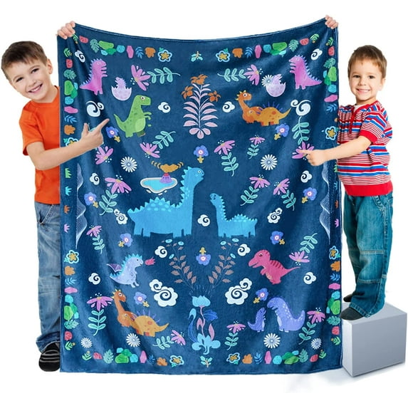 Dinosaur Blanket for Boys Soft Flannel Throw Blanket for Kids Dinosaur Gifts for Boys Suitable for Couch and Bed 50×60 Inches