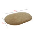 thumbnail image 4 of Matsuzay Alfombrilla antideslizante para baño, alfombra para puerta ovalada de terciopelo ártico, absorbente y resistente al desgaste, alfombrilla Juegos de accesorios de baño marrón claro Matsuzay HA0065-03, 4 of 6