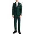 thumbnail image 2 of Xdegoge Boys formal Suit Set Exquisite Embroidered Blazer Jacket and Dress Pants with Tie Slim Fit Gent Outfit for Wedding Prom Graduation Evening Party, 2 of 9