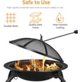 21inch Fire Pit Portable Folding Steel Fire Bowl Garden Treasures Fire