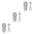 thumbnail image 1 of Billuyoard Gorro de dormir Extra largo de satén de 3 piezas, sombrero de pelo rizado, cabeza de lazo, elástico, coleta sedosa, banda de cuerda, Type4 NO4, 1 of 6
