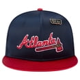 thumbnail image 2 of Men's New Era Navy/Red Atlanta Braves Satin 59FIFTY Fitted Hat, 2 of 6