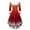 Hot Pink, variant on Women's Vintage Christmas Printed Midi Dress - Casual Cocktail Party Festive Wear, Black, L