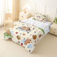 thumbnail image 2 of Erosebridal Brown Cartoon Capybaras Twin Comforter Sets,Funny Mouse Rodent Bedding Set For Capybara Lovers Reversible 2 Pieces, 2 of 7