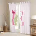 thumbnail image 3 of Manfei Bow Bowknot Ribbon Black Out Curtains,Fairy Tale Theme Curtains Pack of 2 (42x63 Each),First Letter E Bedroom Curtains For Girls,Super Cozy Room Decor, 3 of 6