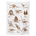 thumbnail image 3 of Ambesonne Velociraptor Tablecloth Rectangular Table Cover, Reptile Dinos, 60"x84", Brown and White, 3 of 4