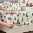 thumbnail image 4 of PC Deep Pocket Queen Sheet Set Fit Breathable Microfiber Soft Queen Size Sheet Set Hotel Style Bed Sheet Set for Women Men Flower, 4 of 8