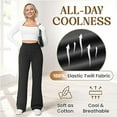 thumbnail image 5 of Flexipants Petite,Flexipants - Women's Casual High Waist Stretch Pants,Multiple Pockets Straight Leg Pants, 5 of 7