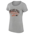 thumbnail image 2 of Women's G-III 4Her by Carl Banks Gray Philadelphia Flyers Filigree Logo Fitted T-Shirt, 2 of 3