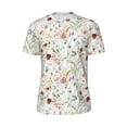 thumbnail image 5 of Wukai Wildflower Watercolor Print Men's Short-Sleeved Mesh T-Shirt,Quick-Dry Short Sleeve Workout T-Shirt-, 5 of 8