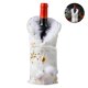 thumbnail image 2 of Injueey Botella de vino de Navidad Cubierta de copo de nieve Llamativa bolsa de almacenamiento de oro Felpa Excelente artesanía Vestido Kits de decoración para fiestas, 2 of 6