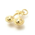 thumbnail image 2 of Brass Micro Pave Clear Cubic Zirconia Pendants with Jump Ring Long-Lasting Plated Lead Free & Cadmium Free Fruit Charms Real 18K Gold Plated 16.5x14.5x4.5mm Hole: 3.5mm, 2 of 3