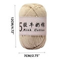 thumbnail image 3 of OAVQHLG3B Soft Cotton Yarn 5 Ply for Hand Knitting Yarn Cotton for Crocheting Beginner Hand Knit Supplies for DIY Doll Sweater Hats Scarves Shawls Home Decor, 3 of 6