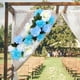 thumbnail image 4 of Decoración Flores Boda Rosas Artificiales Fondo de Flores Artificiales para Estación T Nupcial Azul, 4 of 7