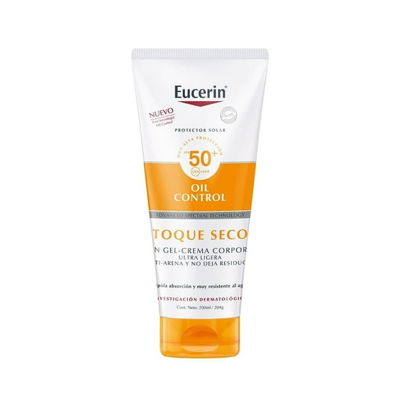 Protector solar corporal Eucerin Sun toque seco no graso fps 50 200 ml