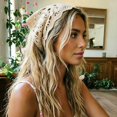 thumbnail image 4 of Krdevn Crochet Triangle Headscarf, Women Vintage Knit Head Wrap, Floral Kerchief Hair Accessory for Travel & Daily Wear, 4 of 4
