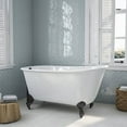 thumbnail image 3 of Cambridge Plumbing Inc SWED54-NH-CP Cast Iron Swedish Slipper Tub 54 x 30 in. with No Faucet Drillings and Polished Chrome Feet, 3 of 3