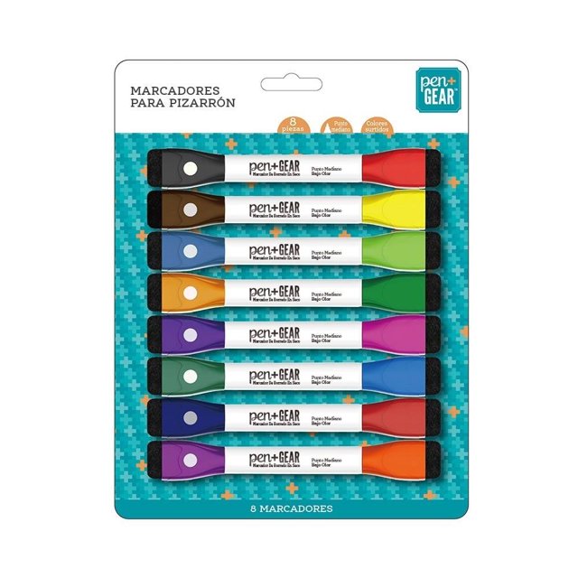 Set de Marcadores Pen + Gear Magnéticos Varios Colores 8 Piezas