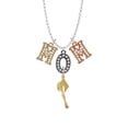 thumbnail image 2 of Delight Jewelry Goldtone Graduation Hat Multi-Colored Crystal Mom Charm Necklace, 2 of 5