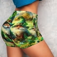 thumbnail image 4 of Balery st. patrick’s day gnomes Pantalones cortos de entrenamiento estampados para mujer, sin costuras, ajustados, para gimnasio, yoga, correr, deportes, ejercicio activo, fitness.-Medium, 4 of 8