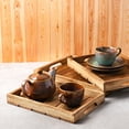 thumbnail image 2 of Mango Wood Serving Trays with Handle, Set of 3 Serving Platters, Appetizer Trays for Serving Food, Coffee, Fruits, Dessert, Cookies at The Parties, 2 of 5