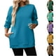 thumbnail image 1 of Sudaderas para mujer,Blusa informal de manga larga para mujer, cuello redondo, poliéster, corte holgado, cómoda para uso diario, sopatenor, 1 of 9