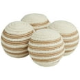 thumbnail image 5 of DecMode White 4" Handmade Decorative Ball Jute Orbs & Vase Filler (4 Count), 5 of 7
