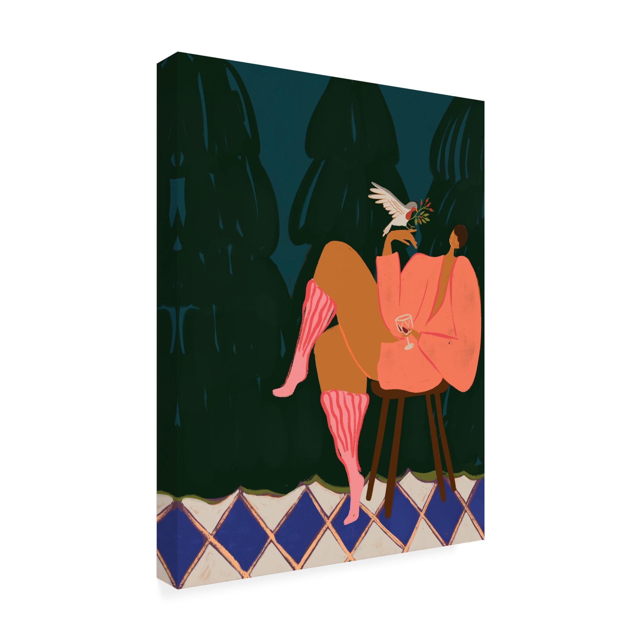 Trademark Fine Art Arty Guava  A Lil Birdy Told Me Canvas Wall Art