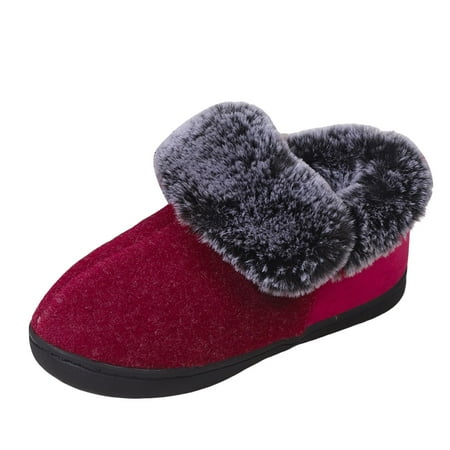 GHSOHS Cowboy Boots for Women Leather Boots for Women Ankle Boots Home Shoes Slippers Comfort Non Slip Slippers Warm Plush Memory Foam Indoor Outdoor Winter Boots Shoes Snow Boots Size 38