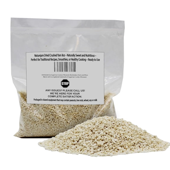 Naturejam Dried Crushed Yam 8oz – Naturally Sweet and Nutritious – Perfect for Traditional Recipes, Smoothies, or Healthy Cooking – Ready to Use