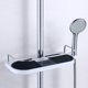 thumbnail image 1 of LEEFE Soporte de ducha telescópico de barra ajustable de aleación de aluminio, soporte de ducha de baño sin almacenamiento de toallas de perforación, soporte de champú de ducha jabonera, 24 mm JAMW Sencillez, 1 of 5