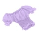 thumbnail image 1 of Top ajustado de manga corta con mangas abullonadas para mujer, escala 1/6, para figura de acción de 12 pulgadas Morado H, 1 of 5