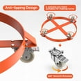 thumbnail image 4 of 55 Gallon Heavy Duty Drum Dolly, 1000lbs Load Capacity, Barrel Dolly, Trash Can Dolly Non-Tipping Hand, with Steel Frame 4 Swivel Casters Wheel, for Warehouse Drum Handling, 4 of 7