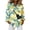 10#Yellow, variant on Women's Hawaiian Shirts Long Sleeve Tropical Tops Button Down Dressy Casual Blouses Yellow 3XL