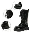 thumbnail image 6 of Fozruso Fashion Autumn Children Girls Sports Shoes Flat Thick Bottom Non Easy To Wear PU Upper Comfortable Boots, Furry Lined Boots Sizes 10 Little Kid(3.5-4 Years), 6 of 6